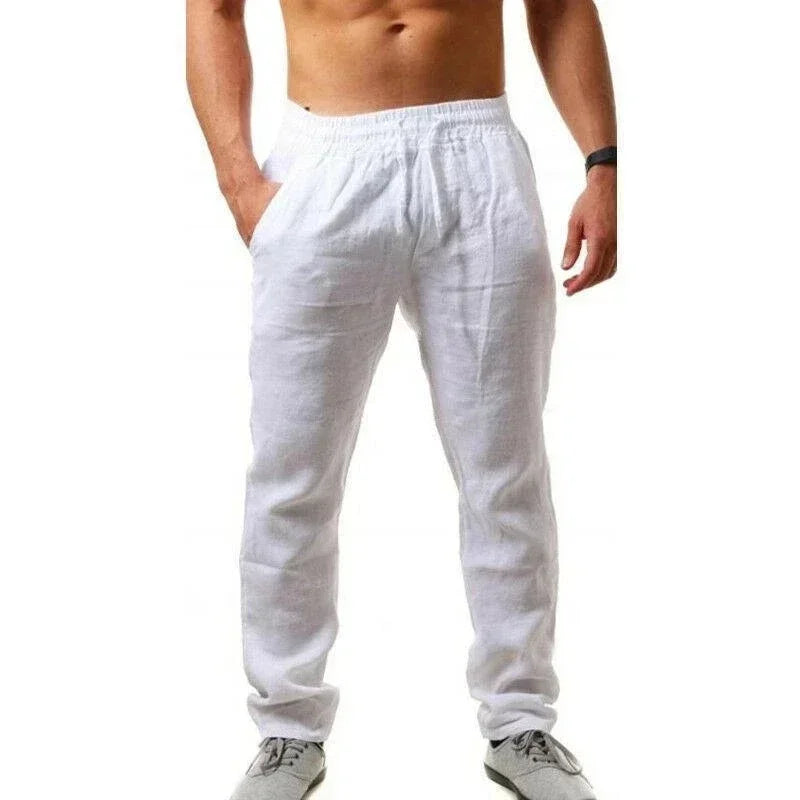 DriftFlex™ Linen Pants - Wide-leg cotton-linen pants for cool urban summer style