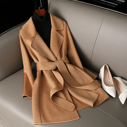 High-quality women's cashmere coat