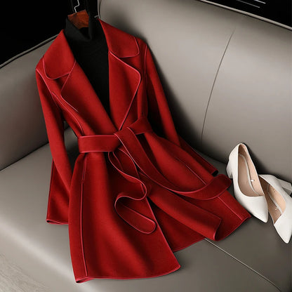 High-quality women's cashmere coat