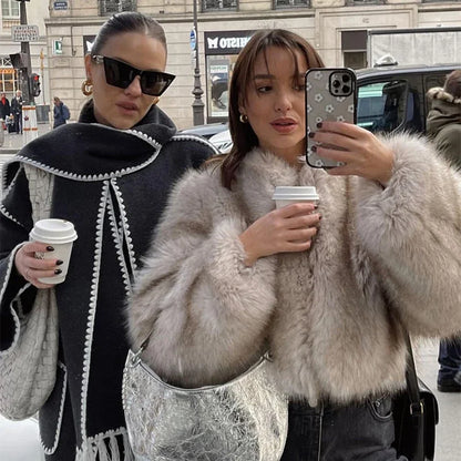 Women's Short Faux Fur Coat Winter