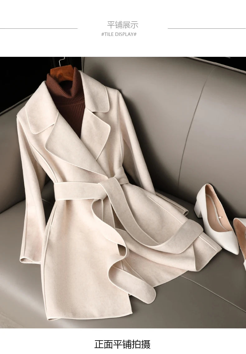 High-quality women's cashmere coat
