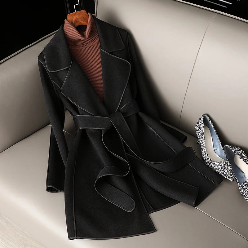 High-quality women's cashmere coat