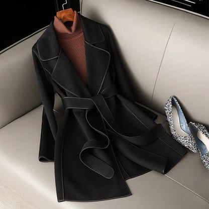 High-quality women's cashmere coat