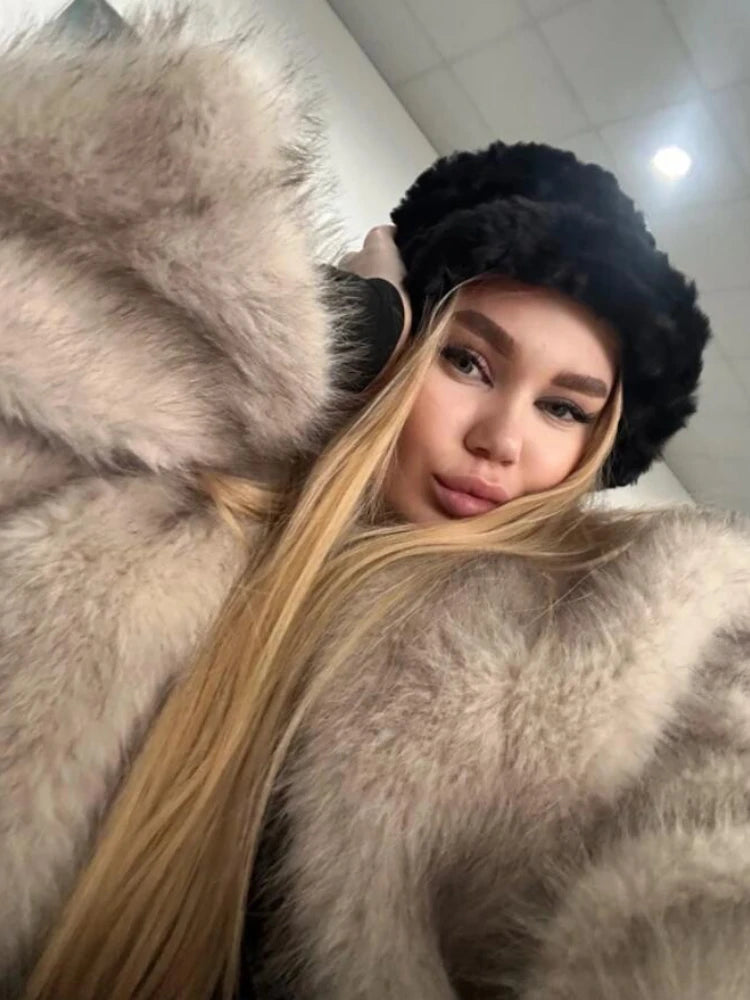 Women's Short Faux Fur Coat Winter